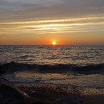 Sonnenuntergang über der Ostsee.